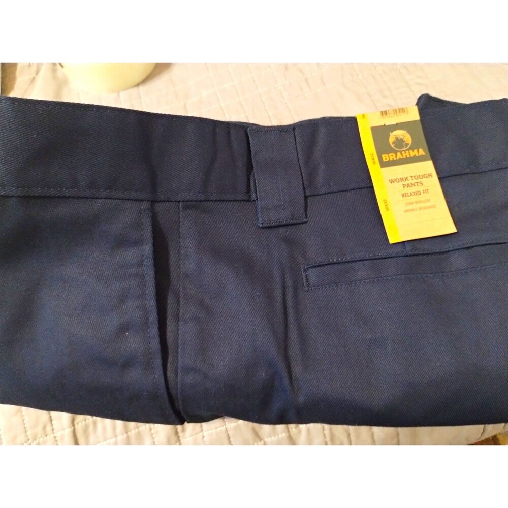 NWT-Brahma Men's Work Tough Pants Relaxed Fit Navy 36x32